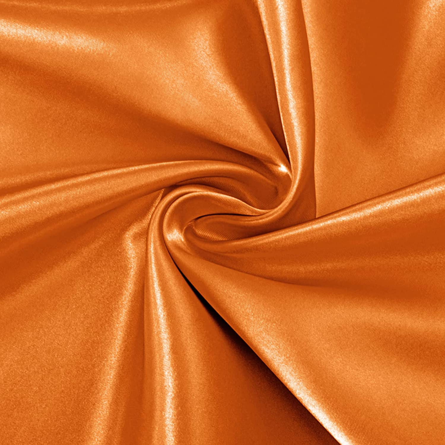 Orange Satin Fabric 60 Inch Wide by The Yard